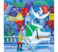 Abris Art Kit da Ricamo per Punto Perlato, Cotone, Multicolore, 15 x 16 cm