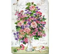 Abris Art Kit da Ricamo per Punto Perlato, Cotone, Multicolore, 36 x 19 cm