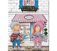 Abris Art Kit da Ricamo per Punto Perlato, Cotone, Multicolore, 37,5x19cm