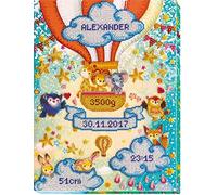 Abris Art Kit da Ricamo per Punto Perlato, Cotone, Multicolore, 40x19cm