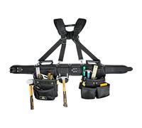 ABRIX Cintura portautensili in nylon resistente per uomo Framing Rig Carpenter Tool Belt con strumento Bretella Cintura imbottita costruzione pauchas construccion