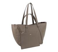 Abro borsa a tracolla borsa shopper Leather Tekla Shopper Cosmo Tope grigio talpa