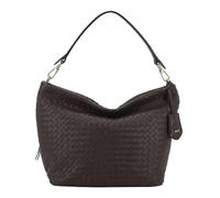 Abro borsa a tracolla Leather Piuma Opaco Ebony Big Shoulder Bag Dark Brown marrone scuro