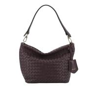 Abro borsa a tracolla Leather Piuma Opaco Ebony Shoulder Bag Burgundy bordeaux