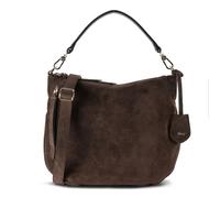 Abro Suede Juna Small Borsa hobo marrone scuro, Rauleder, donna