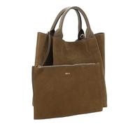 Abro Pelle borsa a tracolla Leather Suede Essential Shopper Military cachi
