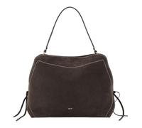 Abro Pelle borsa a tracolla Leather Suede Necessity Big Shoulder Bag Dark Brown marrone scuro