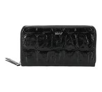 abro portafoglio Leather Maxi Cocco Zip Wallet Black / Nickel