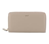 Abro Pelle portafoglio Leather Maxi Cocco Zip Wallet Siena grigio talpa