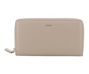 Abro Pelle portafoglio Leather Maxi Cocco Zip Wallet Siena grigio talpa