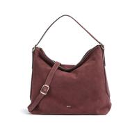 Abro Suede Carina Borsa hobo rosso bordò, Rauleder, donna