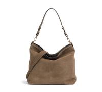 Abro Suede Signature Borsa hobo marrone, pelle scamosciata, donna