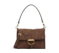 Abro Suede Temi Stitch Borsa a spalla marrone scuro, Rauleder, donna
