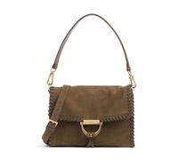 Abro Suede Temi Stitch Borsa a spalla verde-oliva, Rauleder, donna