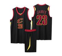 ABRTJ ompleto Basket Uomo/Ragazzo, Canotta Allenamento Basket, Maglia da Basket e Pantaloncini Uomo/Ragazzo Nero M