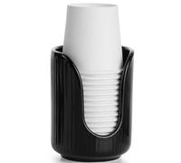 ABRUTY - Dispenser per tazze da bagno, porta-bicchieri di carta in ceramica da 3oz-4oz, piccolo accessorio per bicchieri Dixie per mouthwash, per mobili da bagno, bagno, cucina e sala da pranzo