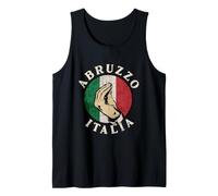 Abruzzo Italia Vintage Flag Heritage Iconic Hand Gesto Canotta