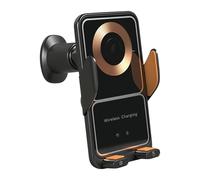 ABS 15 W Wireless Car Charger Holder 11,8 x 6,5 x 2 cm - Fast Charging Auto Clamp with 360° Rotation, Anti-Shake Dashboard Vent Mount for Navigation