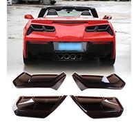 ABS Car Tail Light Cover for Chevrolet Corvette C7 2014-2019, Smoked Tail Light Shell Trim Cover, Rear Tail lamp Trim