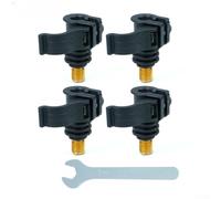 ABS Carp Fishing Quick Change Connector Adapter Anti-Rust per Rod per baccelli Banchi Bar Buzzer Bite Alarm Set Nero 4 pezzi o 2 pezzi con chiave 4,5 cm (4 pezzi)