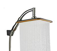 ABS Chrome Chrome da 9 pollici a sottili rotabili a pioggia rotabile con pioggia Porta a parete Montata Acqua di estensione Montata Doccia pressurizzata per vasca, 9 pollici