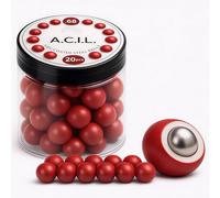 ABS-Coated Steel Balls .68 Cal - 10 grams Solid Precision Rounds for Paintball, RAM & Home Defense - Durable Reusable Hard Nylon Shell Projectiles - 20 Pieces