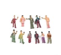 ABS Miniature Figure 1:200 Per Modellismo Dioramen Paesaggio | 100 pezzi scala 1:200 persone dipinte persone in piedi e seduti per scene realistiche