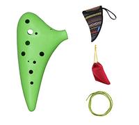 ABS Ocarina 12 fori alto do con confezione regalo cordino al collo copertina protettiva libro di canzoni capolavoro strumento musicale da collezione idea regalo for bambini musicista principiante (Co