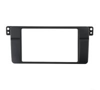 ABS Plastic Car Radio Panel Frame for per bmw E46 Dashboard ABS | Fits per bmw E46 1998-2005, per double din slot, black finish, seamless dashboard per contour, no gap installation