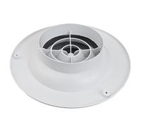 Abs Rotondo per Ventilazione Flusso D'aria per Soffitto Scarico A Basso Rumore Diffusore Aria Bagno Cucina Ufficio Ventilatore o Montaggio a Parete - Copertura Regolabile Controllo Ventilazione (300mm