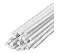 ABS Round Solid Rod Length 500Mm Diameter 3-10Mm, White Styrene Plastic Bar Suitable for DIY Sand Table Model, 5mm (20pcs)(Diameter 5mm (20pcs))