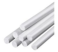 ABS Round Solid Rod Length 500Mm Diameter 3-10Mm, White Styrene Plastic Bar Suitable for DIY Sand Table Model, 5mm (20pcs)(Diameter 10mm (8pcs))