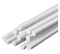ABS Round Solid Rod Length 500Mm Diameter 3-10Mm, White Styrene Plastic Bar Suitable for DIY Sand Table Model, 5mm (20pcs)(Diameter 8mm (12pcs))