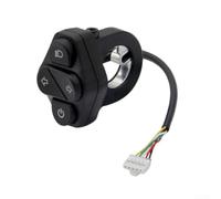 ABS Scooter elettrico pulsante di controllo 6 Pin Connector | Adatto per kukirin A1 barra sinistra, integra indicatori di direzione, controllo fari, leva tattile, guida notturna sicura