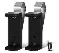 ABS Supporto per Telecomando Garage 2 Pezzi per Parasole Auto | Clip Regolabile Interno Imbottito, Fissaggio Delicato, Nero, per Comandi Auto e Spostamenti Quotidiani
