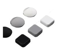 ABSDWIF 1/5pcs Fermaporta Maniglia Imbottiture e Paraurti In Silicone Auto Adesivo Muto Anti-Shock Protezione Porte Pad Decorazione Della Casa di Protezione Della Parete(Square-black-5pcs)