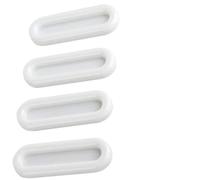 ABSDWIF 4 pezzi manopole autoadesive maniglie ovali for porte for porte interne finestra in vetro cassetto dell'armadio impugnatura antiscivolo maniglie ausiliarie(Gray 4pcs)