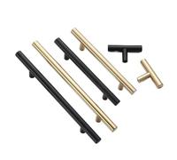 ABSDWIF Maniglia for armadio dorata nera for porta for da cucina in acciaio inossidabile spazzolato for cassetto for mobili for barra for tiranti hardware(Black 128mm)