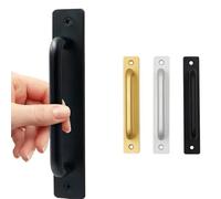 ABSDWIF Maniglia for porta scorrevole for a spinta in lega di alluminio for cancello Porta del bagno Maniglie for porte non perforate for in legno Impugnatura for in(Black)