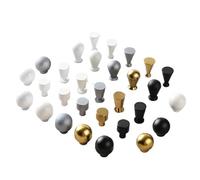 ABSDWIF Maniglia rotonda nera for cassetti, maniglie for cassetti, guardaroba, maniglie for porte dell'armadio, foro singolo, piccoli pomelli bianchi for mobili(D023-warm white,5PCS)