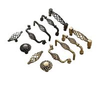 ABSDWIF Maniglie for mobili vintage in bronzo antico Maniglie a gabbia for uccelli scavate Manopole for cassetti Tiranti for porte dell'armadio Maniglia for mobili(3001-160 Black)