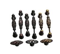 ABSDWIF Maniglie for mobili vintage in bronzo antico, maniglie for armadietti a gabbia for uccelli scavate, pomelli for cassetti, estrattori for porte, for(Green Bronze 128mm)