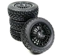 Absima 1:10 Rally, Auto da turismo Rally Street Ruote complete Rally, Strada Nero 4 pz.