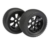 Absima 2520013 Ruote complete 1:8 Truggy Dirty 6 raggi Nero 2 pz.