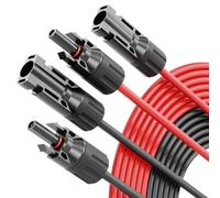 ABSINA 2x 10 Metro Cavo fotovoltaico 4mm 2 H1Z2Z2-K nero & rosso - Cavo per pannelli solari resistente ai UV - Cavi fotovoltaico, cavo solare 4mm, Accessori montaggio fotovoltaico, pannello solare