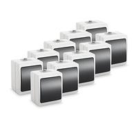 ABSINA 10x Interruttore in superficie per ambienti umidi a 1 canale IP54, 250V, 10A