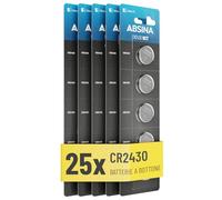 ABSINA 25x CR2430 3V Lithium Battery - CR 2430 pile 3V a prova di perdita e con lunga durata - Batterie CR2430 - CR 2430 batteria