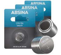 ABSINA 3x CR1/3N batteria 3 Volt - batteria CR11108 a lunga durata e a prova di perdite - batterie 3V CR 1/3N 160mAh - pile litio, pile al litio