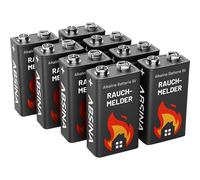 Absina 401005-8 - Batteria 6LR61 (9V) alcaline), 9 V, 8 pezzi