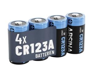 Absina 401037-4 Batteria speciale CR-123A Litio 1300 3 V 4 pz.